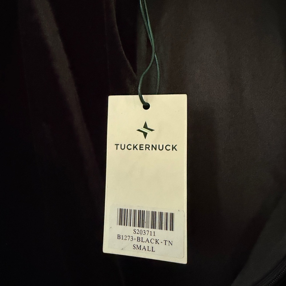 TUCKERNUCK Black Velvet Elodie Dress NWT Size Small Midi Flare Hem - Picture 6 of 10